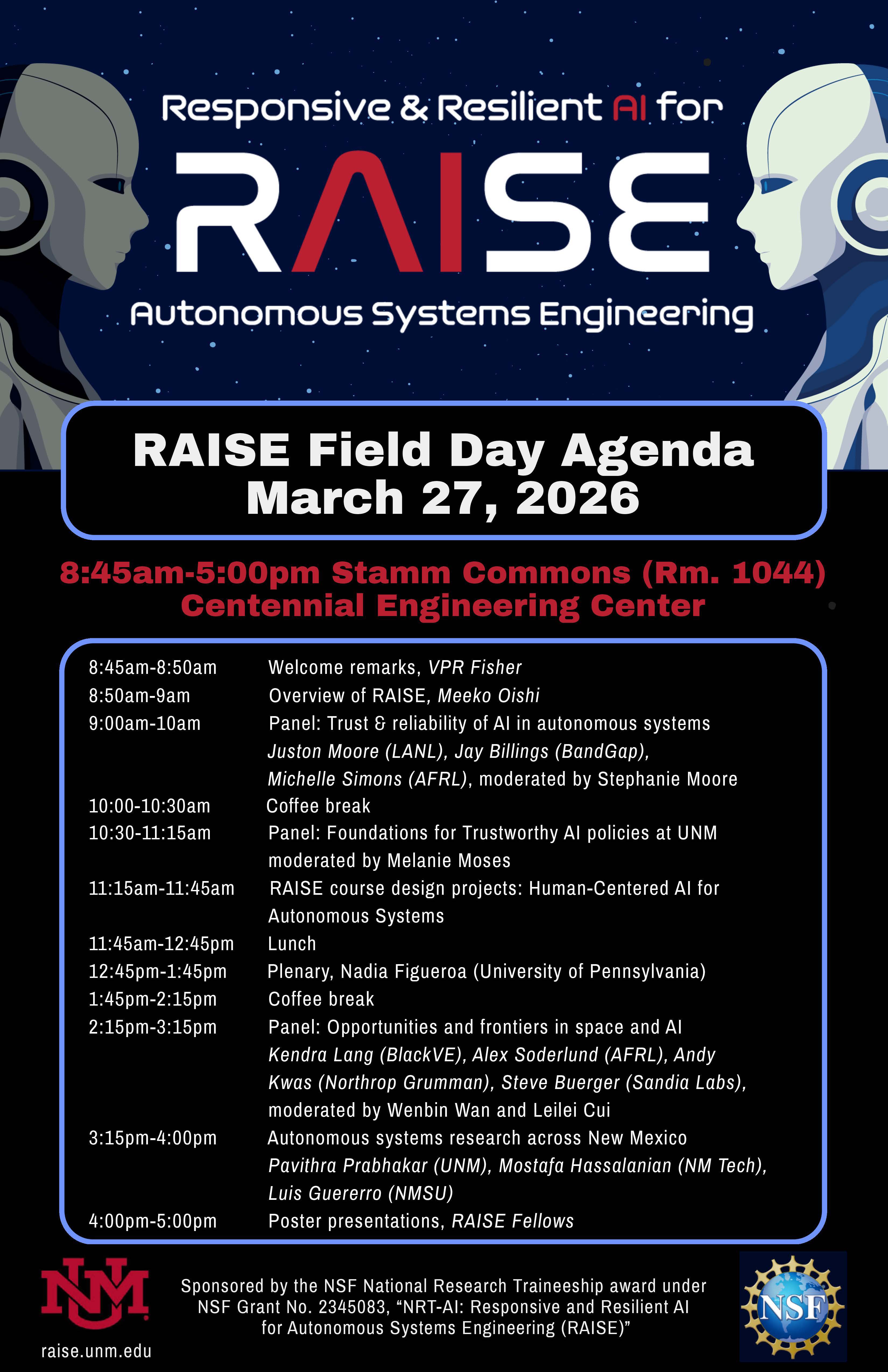 RAISE Field Day Agenda